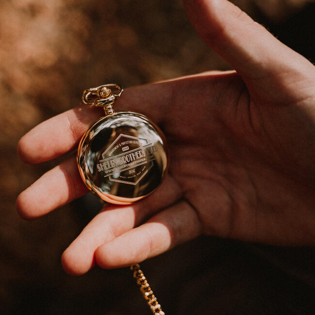 Peaky Blinders Taschenuhr gold mit Albertkette