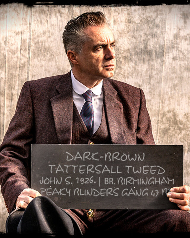 Herren Maßanzug | 3-teiliger Anzug | dunkelbraun Barleycorn | John Shelby | Peaky Blinders