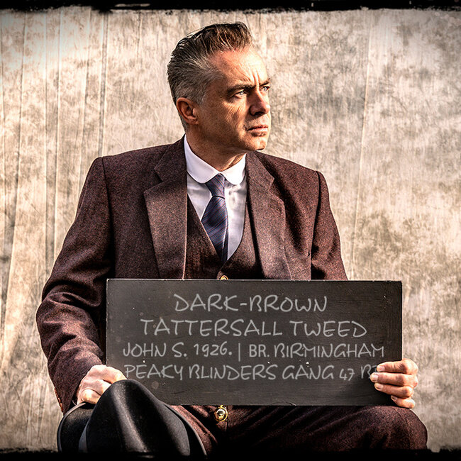 Maatpak voor heren | 3-delig pak | donkerbruin Barleycorn | John Shelby | Peaky Blinders