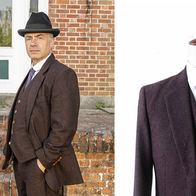 Maatpak voor heren | 3-delig pak | donkerbruin Barleycorn | John Shelby | Peaky Blinders