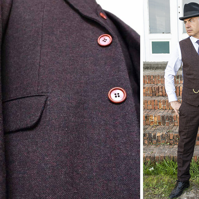 Maatpak voor heren | 3-delig pak | donkerbruin Barleycorn | John Shelby | Peaky Blinders