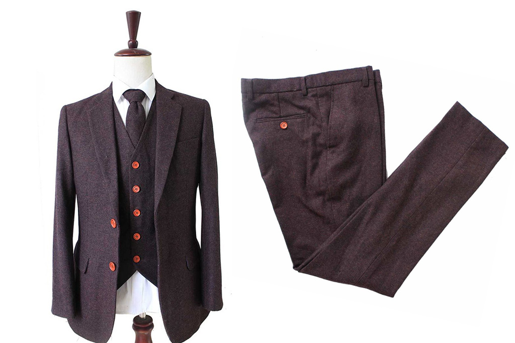 Men's tailored suit | 3-piece suit | dark brown Barleycorn | John Shelby | Peaky Blinders