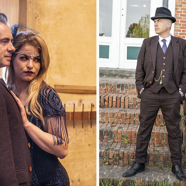 Maatpak voor heren | 3-delig pak | donkerbruin Barleycorn | John Shelby | Peaky Blinders