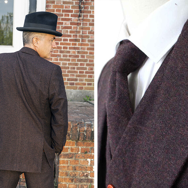Maatpak voor heren | 3-delig pak | donkerbruin Barleycorn | John Shelby | Peaky Blinders