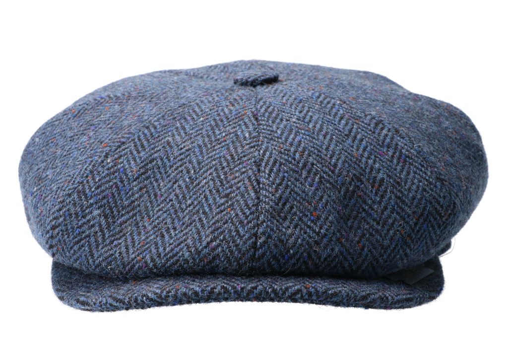 CitySport Cap Deluxe | Blue Wool Herringbone | 8 Panels