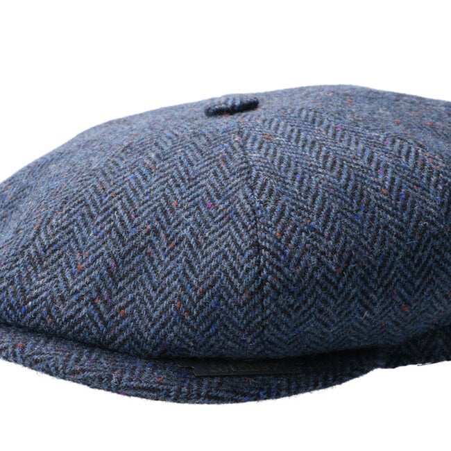 CitySport Cap Deluxe | Blue Wool Herringbone | 8 Panels