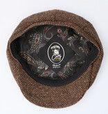CitySport Cap Deluxe | Braunes Woll-Fischgrätenmuster | 8-teilig