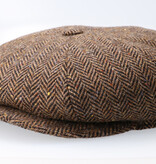 CitySport Cap Deluxe | Brown Wool Herringbone | 8 Panels