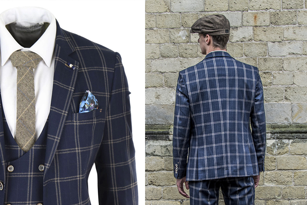 Un costume 3 pièces bleu poudre pour homme Peaky Blinders rechargé