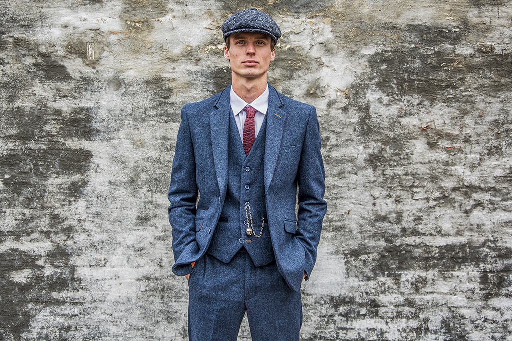 Traje de 3 piezas Peaky Blinders Carnegi Traje azul - Traje listo para usar