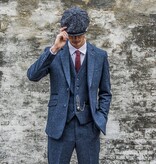 Traje de 3 piezas Peaky Blinders Carnegi Traje azul - Traje listo para usar