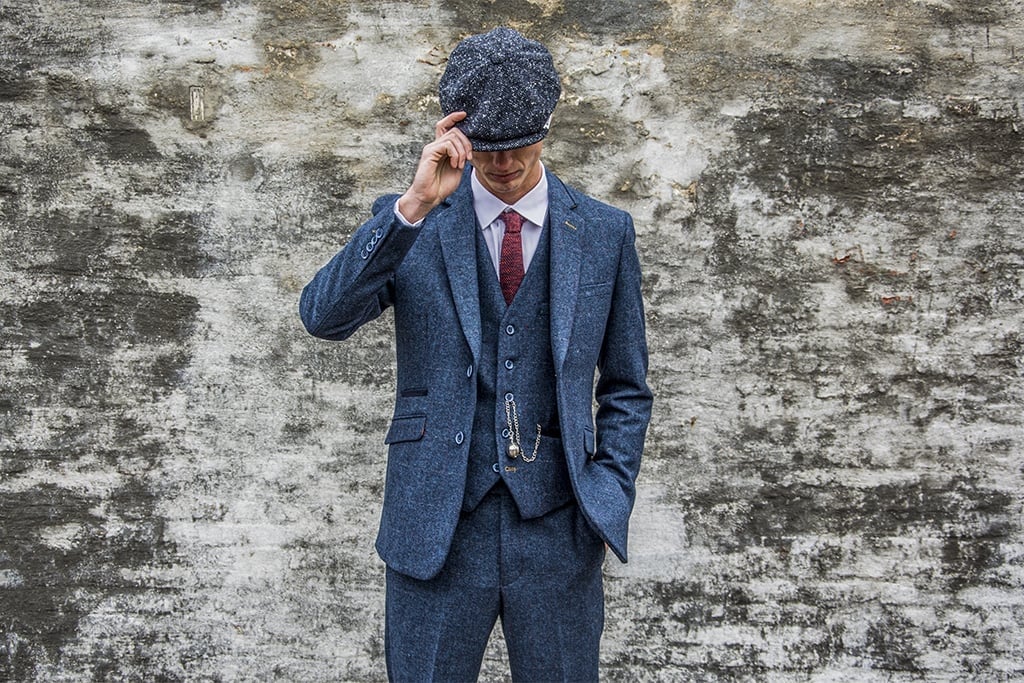 Cavani Traje de 3 piezas Peaky Blinders Carnegi Traje azul - Traje listo para usar