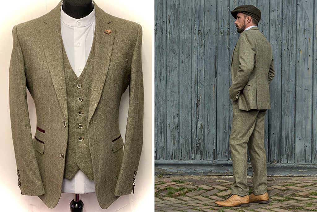 Cavani 3-piece Peaky Blinders Gaston Green - Ready-to-wear suits