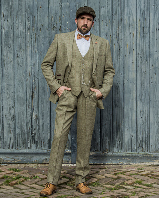 Cavani 3-piece Peaky Blinders Gaston Green - Ready-to-wear suits