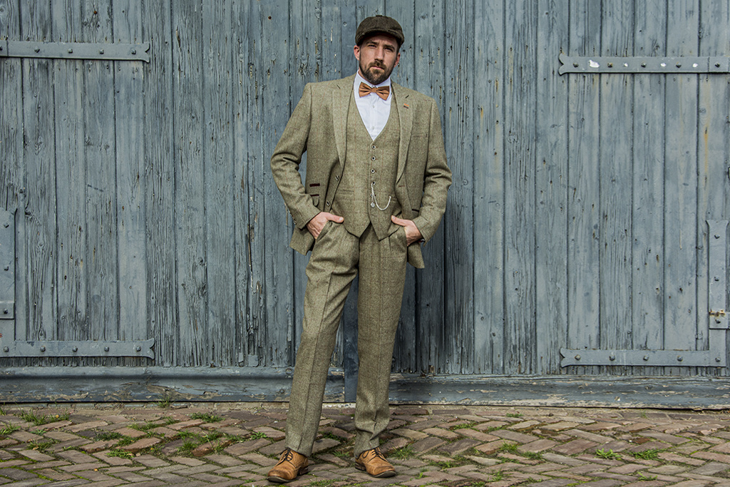 Cavani 3-piece Peaky Blinders Gaston Green - Ready-to-wear suits