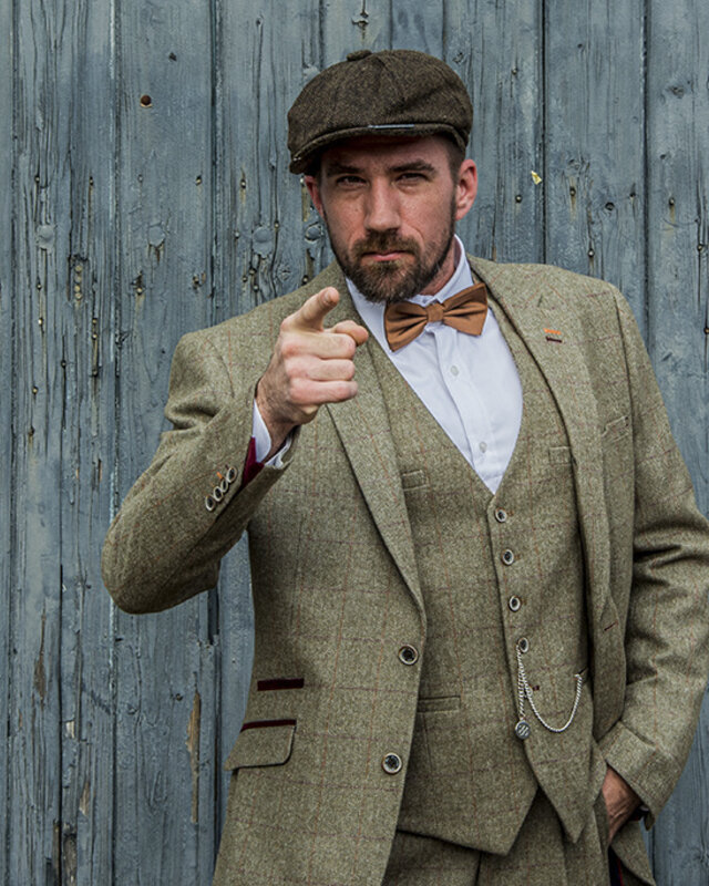 Cavani 3-piece Peaky Blinders Gaston Green - Ready-to-wear suits