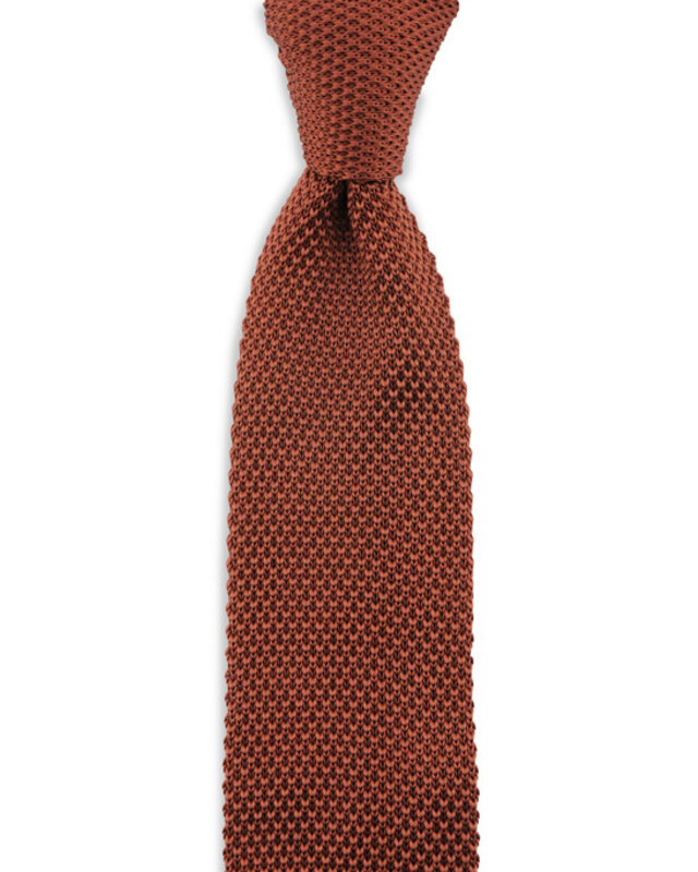 Sir Redman Corbata de lujo | Marrón óxido | De punto | Elegante corbata para hombre