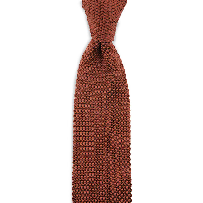 Sir Redman Corbata de lujo | Marrón óxido | De punto | Elegante corbata para hombre