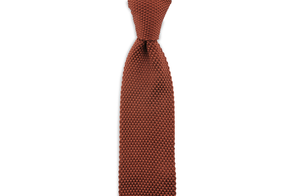 Sir Redman knitted Tie Rust