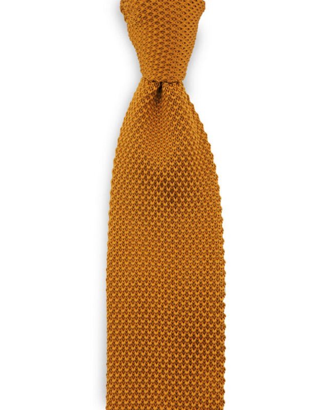 Sir Redman Cravate de luxe | Cognac | Tricotée | Cravate élégante pour homme