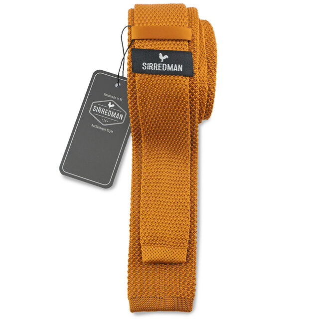 Sir Redman Corbata de lujo | Cognac | Punto | Corbata elegante para hombres
