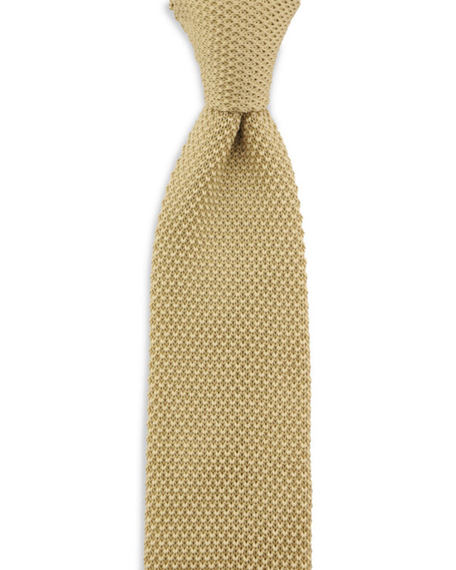 Sir Redman Luxury Tie | Sand-coloured | Knitted | Elegant tie for men