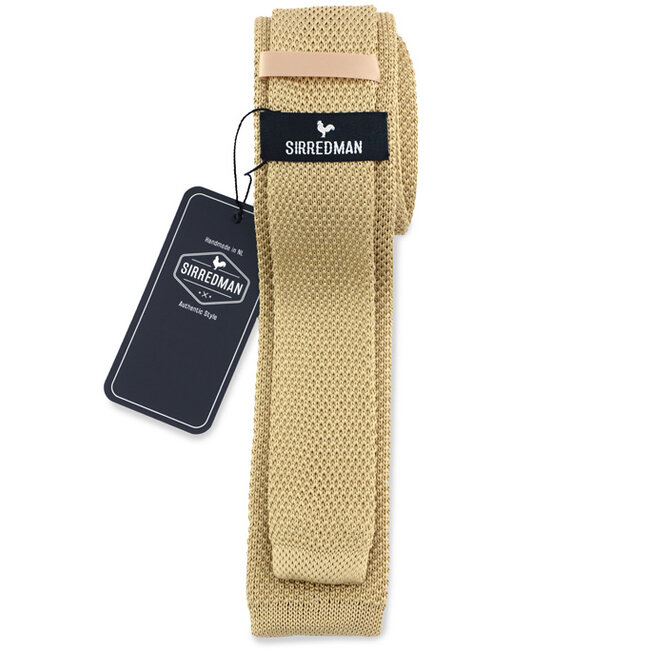 Sir Redman Corbata de lujo | Color arena | Punto | Corbata elegante para hombre