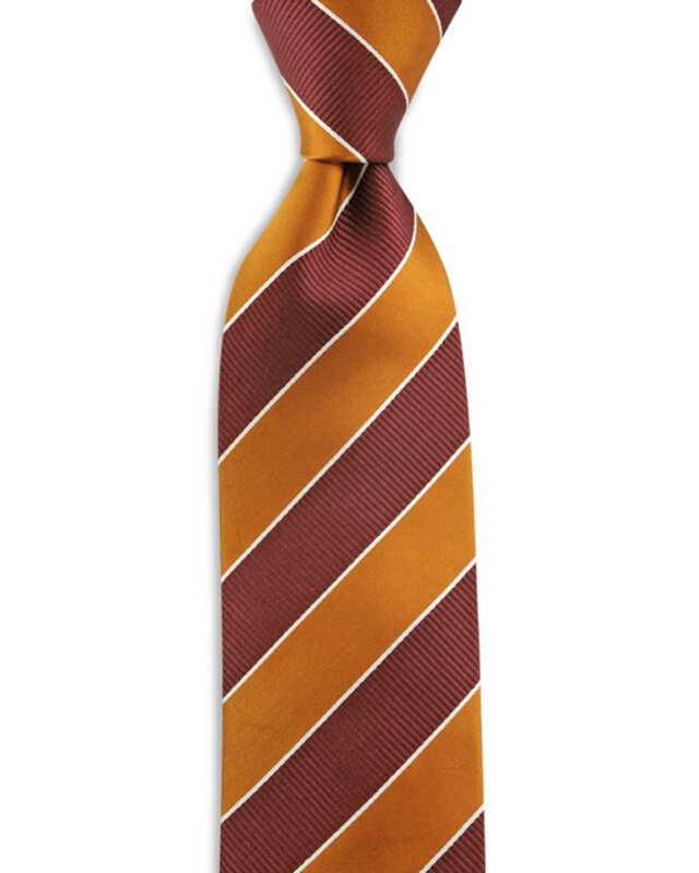 Sir Redman Luxus-Krawatte | Cognac/bordeauxrot | Gewebte Seide | Elegante Krawatte für Männer
