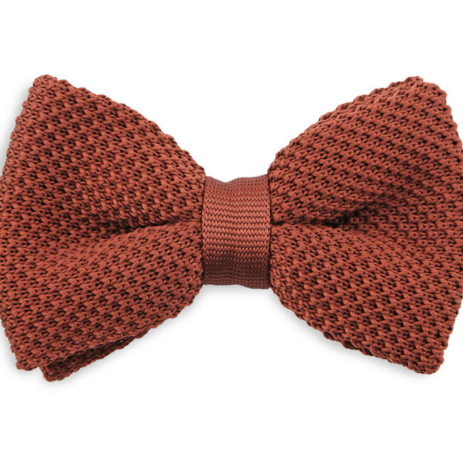 Sir Redman Pajarita de lujo | Marrón óxido | De punto | Pajarita elegante para hombre