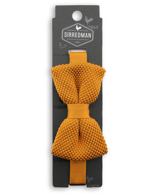 Sir Redman Luxe Vlinderdas | Cognac | Gebreid | Elegante vlinderdas voor mannen