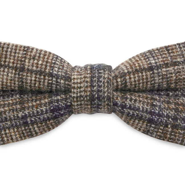 Sir Redman Luxe Vlinderdas | Bruin/blauw | Tweed | Elegante vlinderdas voor mannen