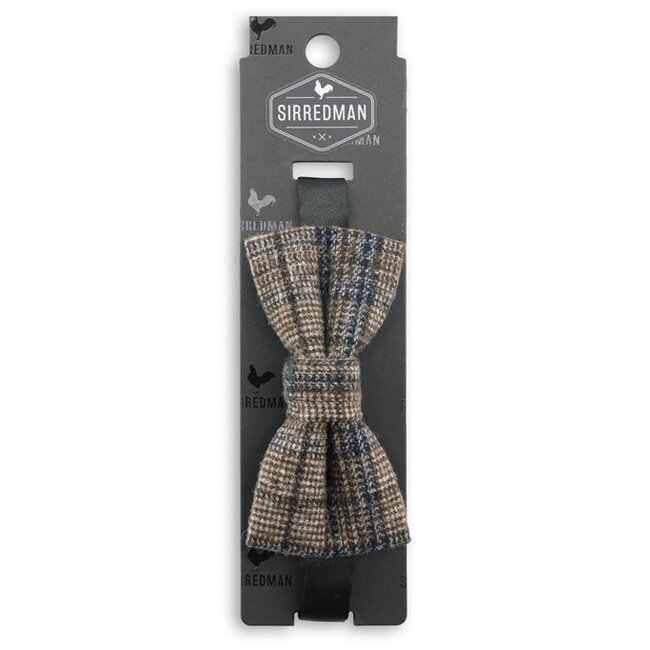 Sir Redman Luxe Vlinderdas | Bruin/blauw | Tweed | Elegante vlinderdas voor mannen