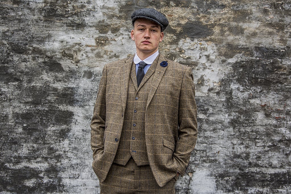 Traje de 3 piezas Peaky Blinders Albert Marrón - Traje listo para usar