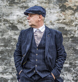 Cavani Traje para hombre | Traje de 3 piezas | azul marino a cuadros | John Shelby | Peaky Blinders