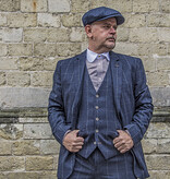 Cavani Traje para hombre | Traje de 3 piezas | azul marino a cuadros | John Shelby | Peaky Blinders