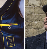 Cavani Traje para hombre | Traje de 3 piezas | azul marino a cuadros | John Shelby | Peaky Blinders