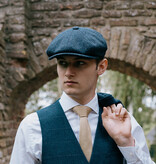 Casquette CitySport Deluxe | Bleu laine à chevrons | 8 panneaux