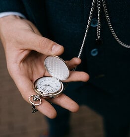 Watch silver with ball and albert chain