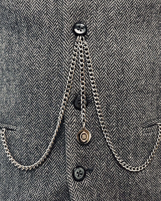 Peaky Blinders Taschenuhr Silber mit Kugel und Albertkette