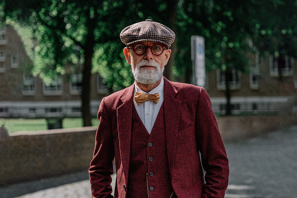 3-piece Scudboat suit Classic red estate Tweed