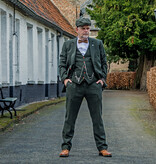 3-piece tweed suit  Green Herringbone