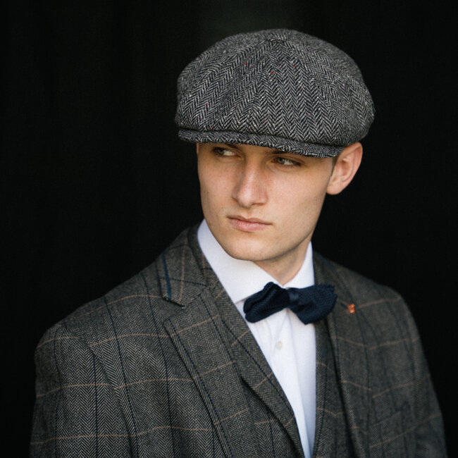 帽子 CPH 530WH WOOL HERRINGBONE CASQUETTE M/L NEW STOCK〉 575WH WOOL HERRINGBONE CASQUETTE COLOR : BLACK