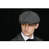 CitySport Cap Deluxe | Grey Wool Herringbone | 8 Panels