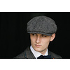 CitySport Cap Deluxe | Grijs Wol Visgraat | 8-Panelen