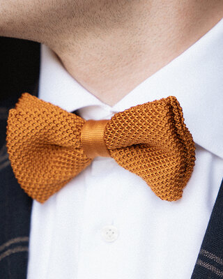 Sir Redman Luxe Vlinderdas | Cognac | Gebreid | Elegante vlinderdas voor mannen