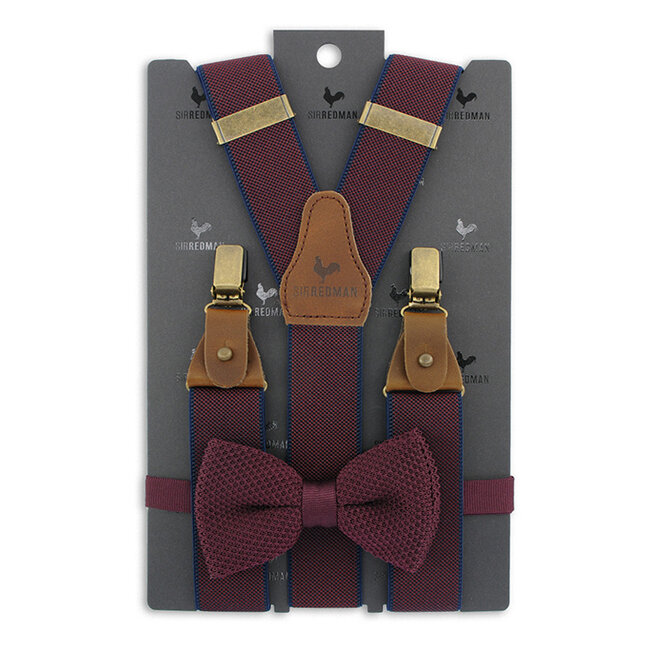 Sir Redman Brackets Combi Pack Crushed Berry | para Hombre | rojo burdeos | Brackets tradicionales