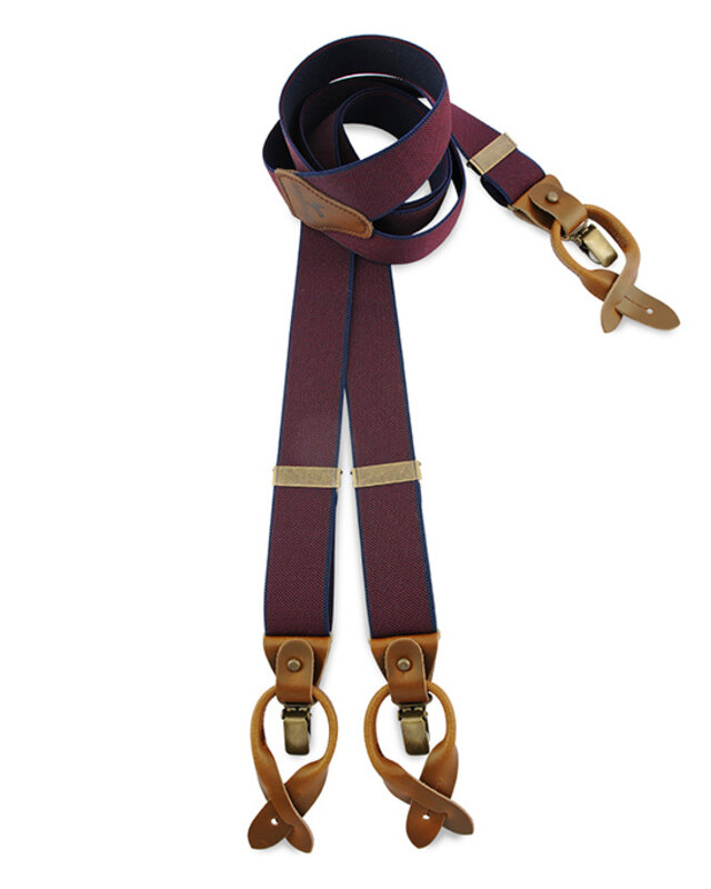 Sir Redman Suspenders Combi Pack Crushed Berry | for Men | Burgundy | Traditional Suspenders