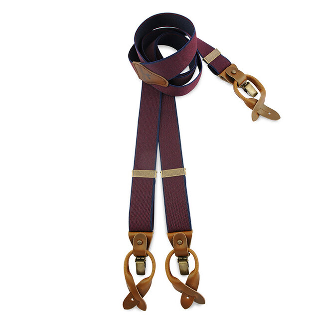 Sir Redman Suspenders Combi Pack Crushed Berry | for Men | Burgundy | Traditional Suspenders
