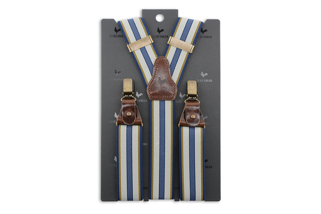 Sir Redman set of suspender buttons silver-plated