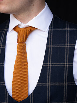 Sir Redman Corbata de punto Cognac